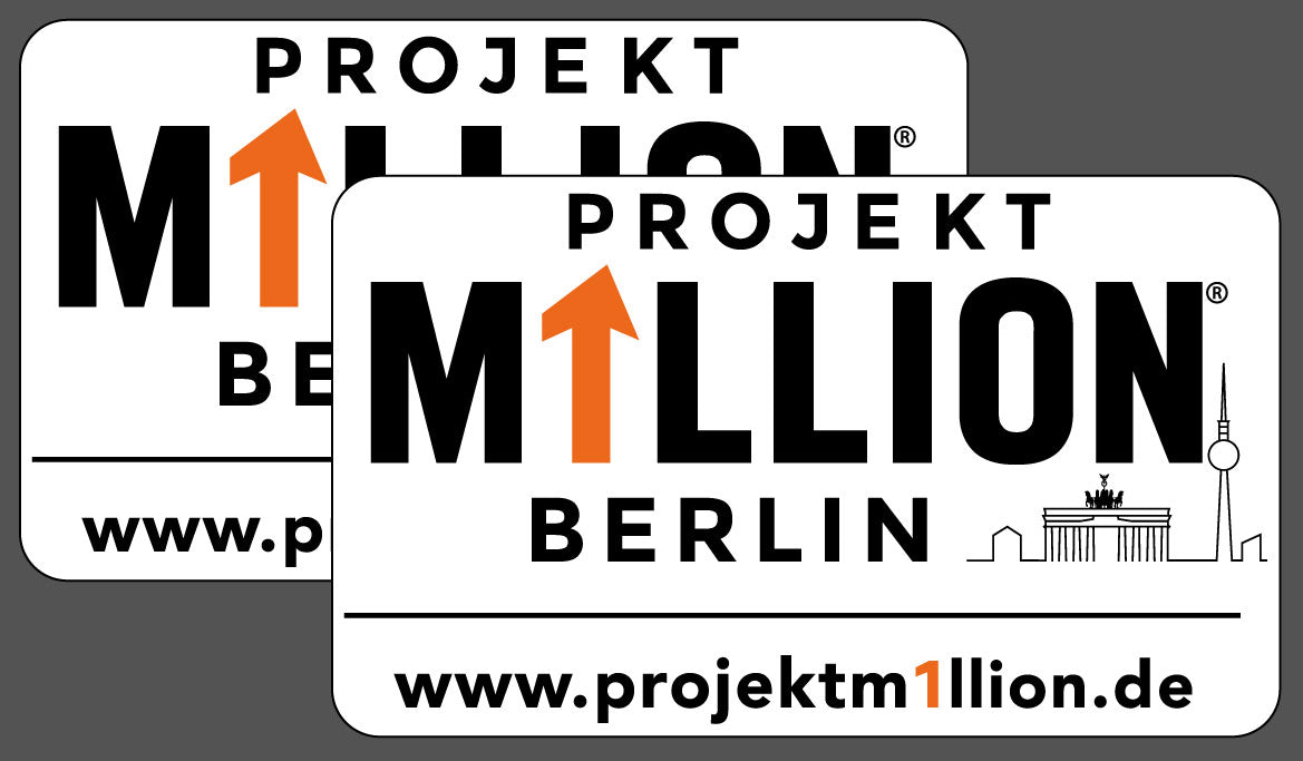 PKW Magnetschild Projekt M1llion RECHTECKIG